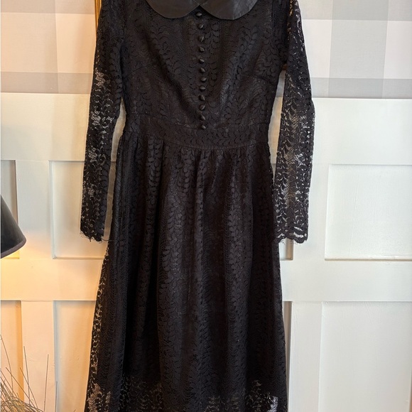 Vintage Style Black Lace Dress Size Small - Picture 3 of 5